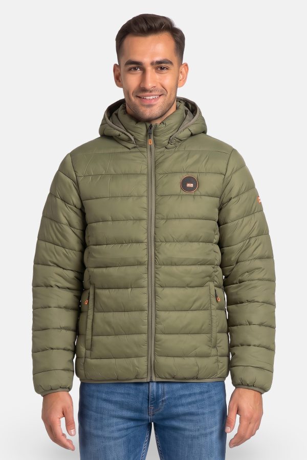 Canadian Peak Men Quilted Puffer Jacket, Olive