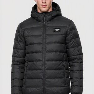 Reebok Men Sportswear Fit Outdoor Jacket, Charcoal Black