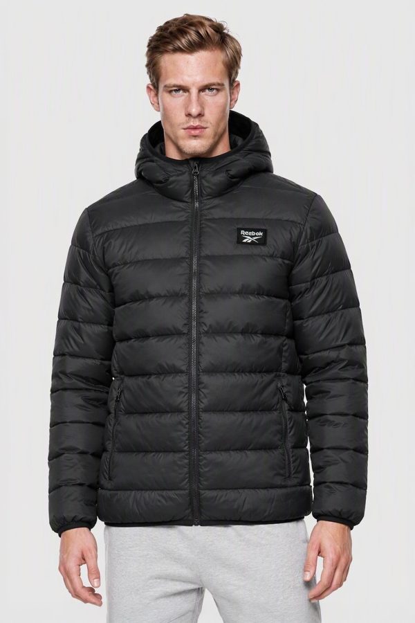 Reebok Men Sportswear Fit Outdoor Jacket, Charcoal Black