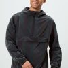 Tchibo Men Plain Windbreaker Jacket, Dark Grey