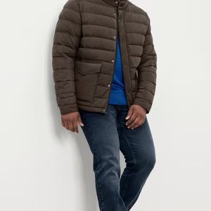 Tchibo Men Quilted Puffer Jackets, Olive