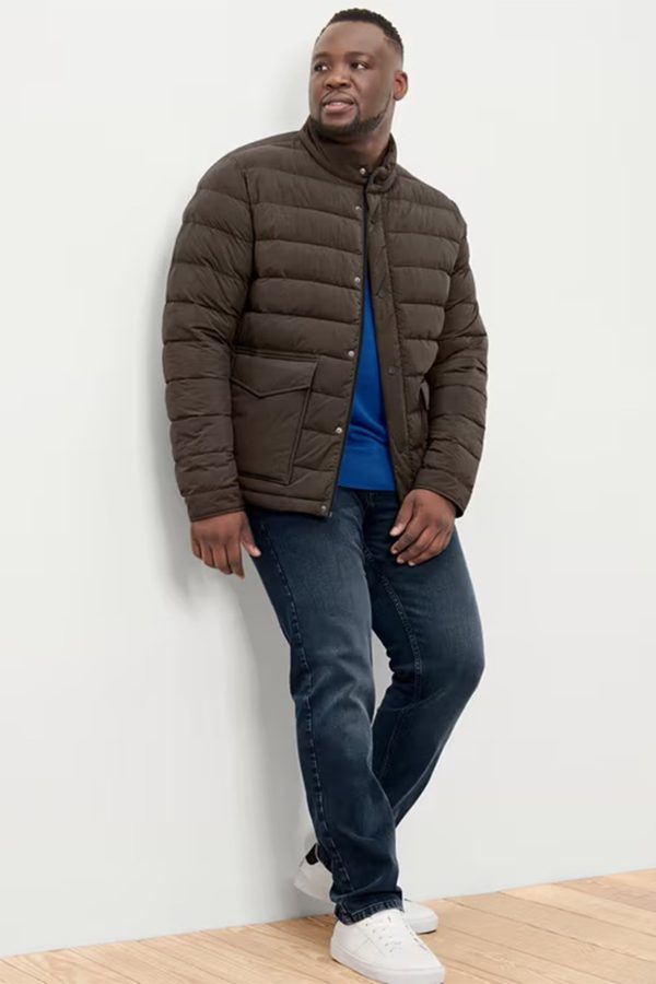 Tchibo Men Quilted Puffer Jackets, Olive