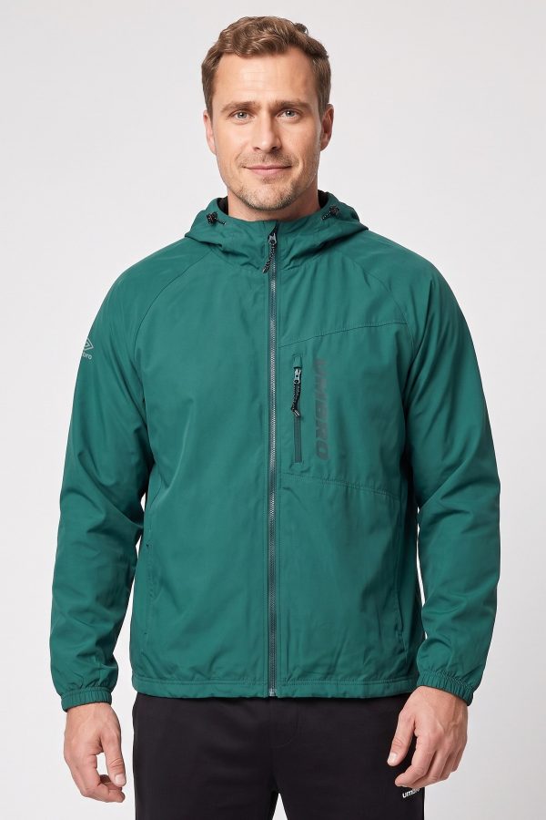 Umbro Men Sportswear Fit Long Sleeve Outdoor Jacket, Green